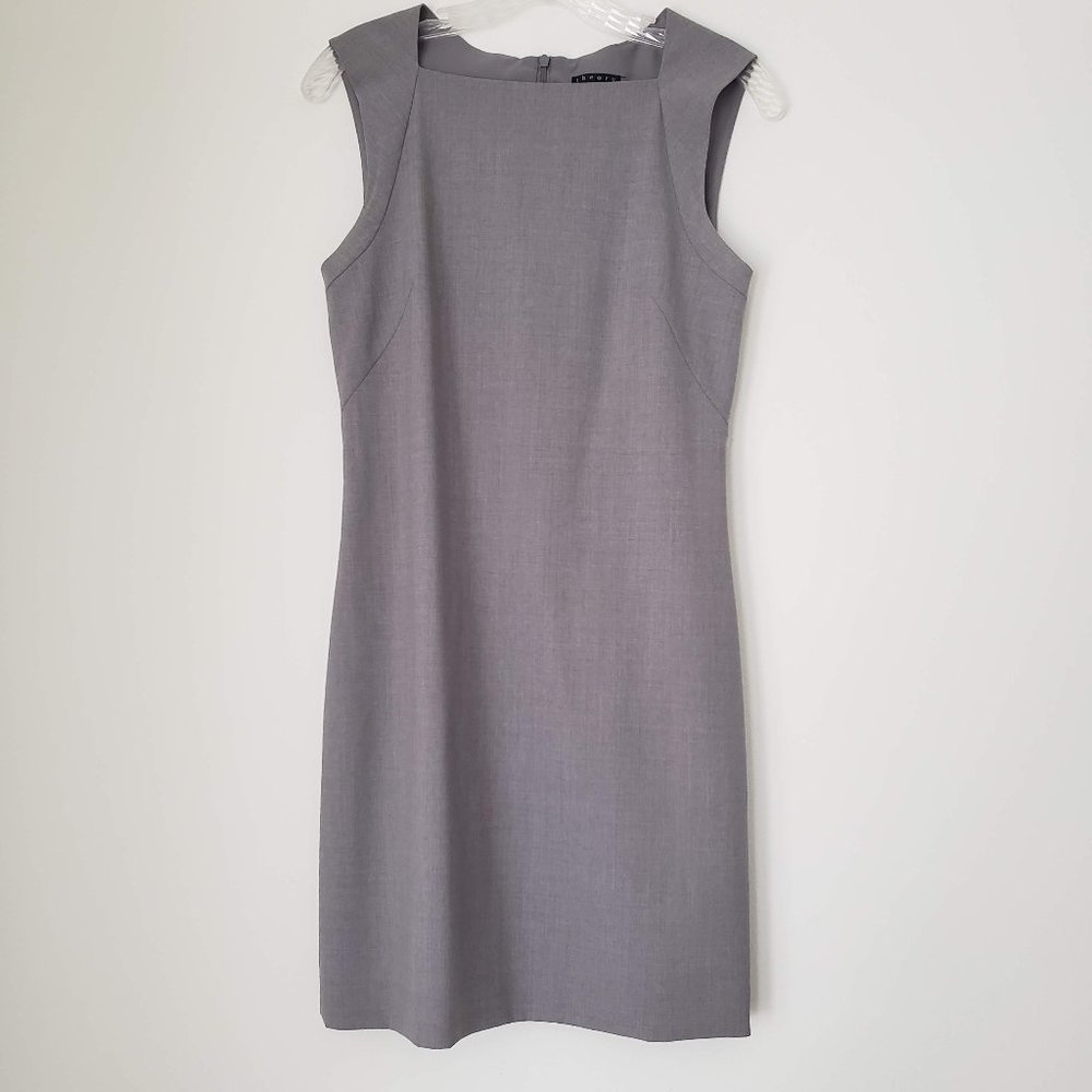 Theory Gray Almeria Shift Dress, Size 4